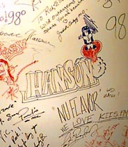 Hanson autographs on KIIS wall