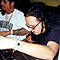Signing autographs