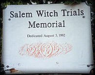 Salem Witch Memorial