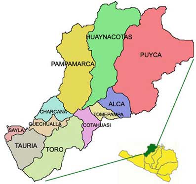 Mapa de la provincia de La Unin