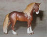 chestnut with flaxen mane and tail