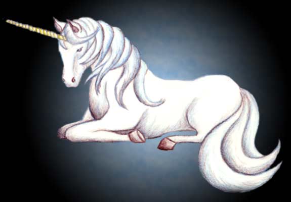 Unicorn Colored Pencil Drawing