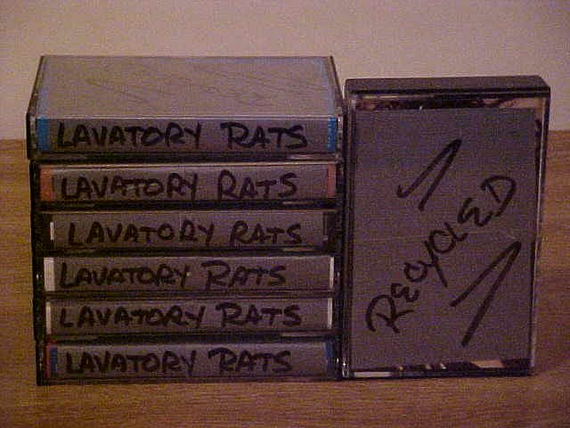 Lavatory Rats "Recycled Music" tapes. Photo by Ron Lessard.