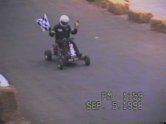 CHUCK TAKING VICTORY LAP AT 1998 NATIONALS