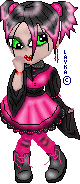 A esta le pinte yo los ojos y boca, mmm parece bizca. Me gusta el pelo como lo lleva, yo quiero llevarlo igual / i love the hair ^^ i want this look���