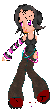 Hecha con una de mis bases ^^ me gusta mucho el efecto de los cinturones/ made with one of my bases ^^ 