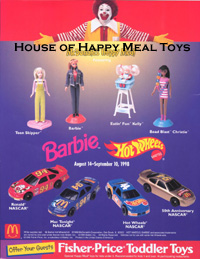 mcdonalds hot wheels 1998