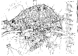 Plan view of 17th Century Paris