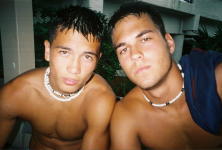 Grant and Martin after a long day at the beach...