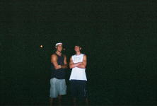 Grant and Chris out on the beach at night...