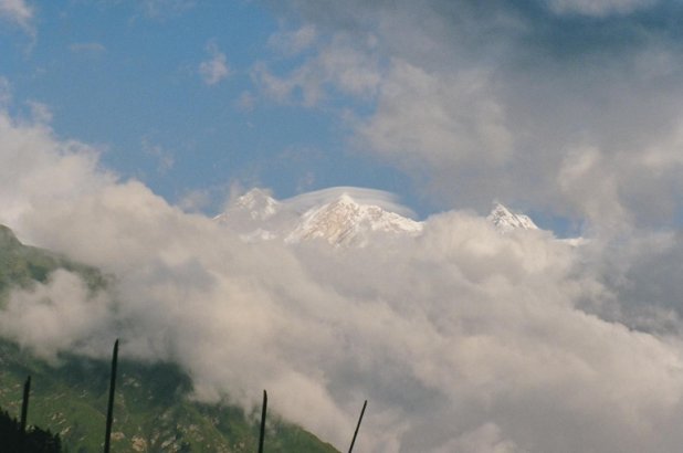 Cloudy view of Annapurnas