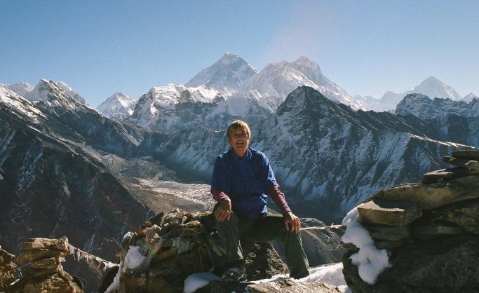 Carmel on summit of Gokyo Ri