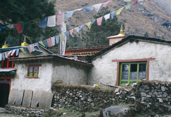 Chortens on the trail