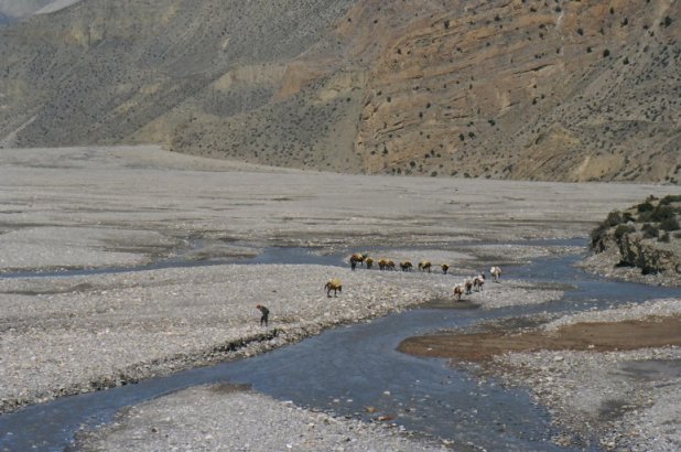 Crossing the Kali Gandaki