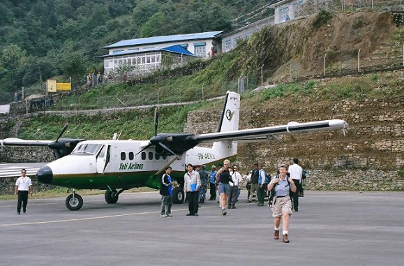 Landing at Lukla