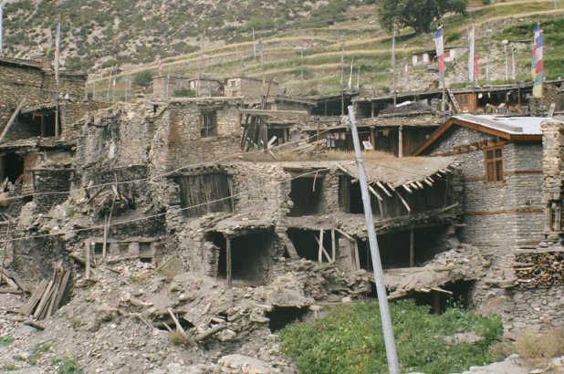 Building falling into ruin