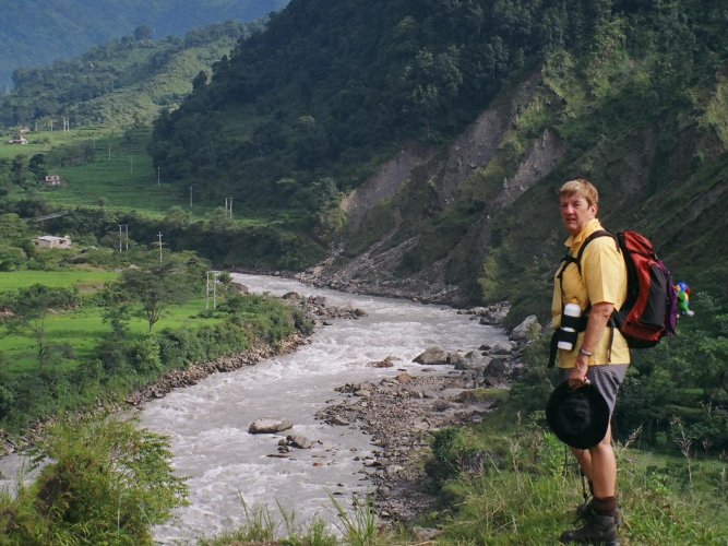 Carmel beside the mighty Marsyangdi River