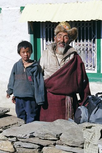 Old man and his grandson at Phorste