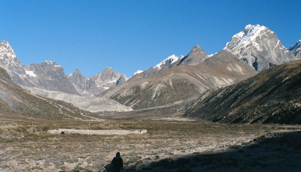Looking back up the Pheriche valley