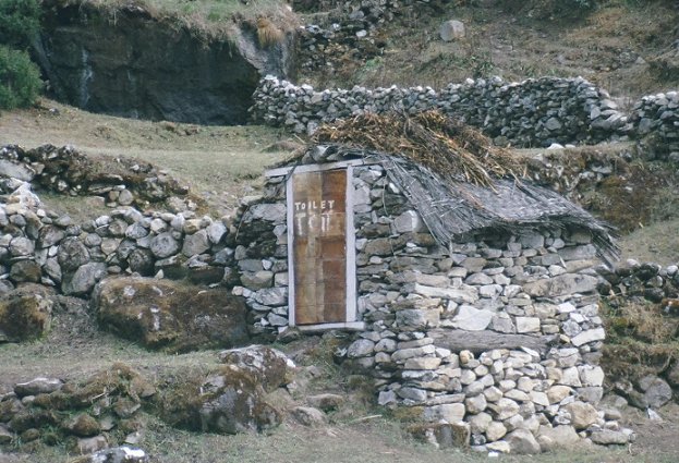Toilet hut at Deboche