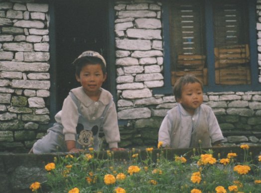 Two little boys at Kalopani?