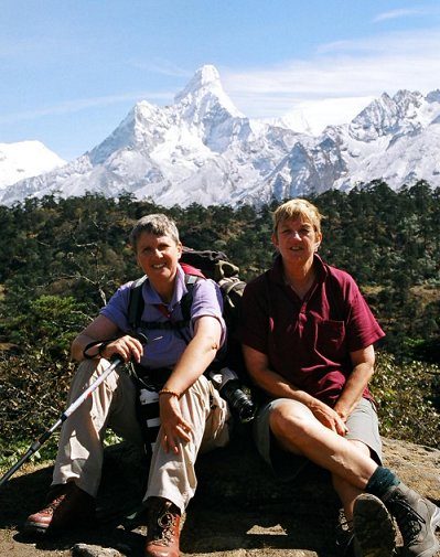 Lesley and Carmel and Ama Dablam
