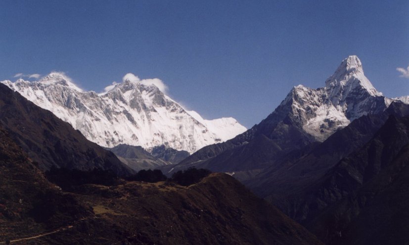 Everest with the beautiful Ama Dablam to its right
