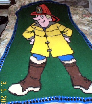 Joan Blair's completed Fireman Afghan