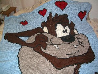 Lois' completed Graph Afghan