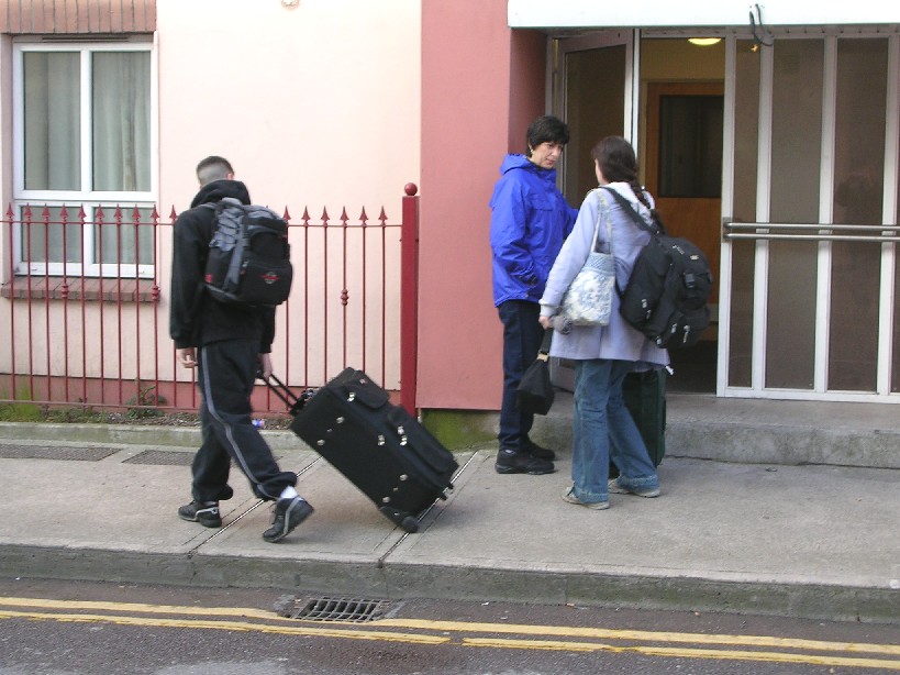 Loading Car to leave for Kinsale