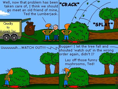 Wait a minute, where are they taking that bear!?