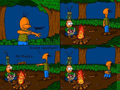That bug is a tribute to my favourite Donald Duck cartoonist ever: Don Rosa. That bug made me laugh SO hard in the original comic!