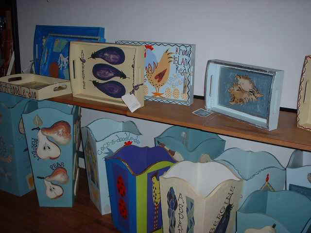 tea trays, tubs etc