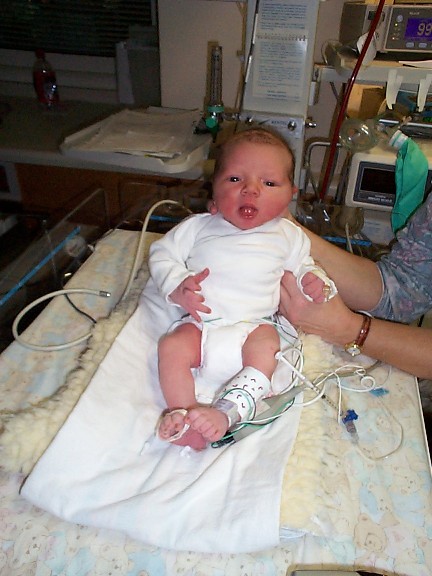 Ethan in the Nursery.&nbsp; His first day in the world.
