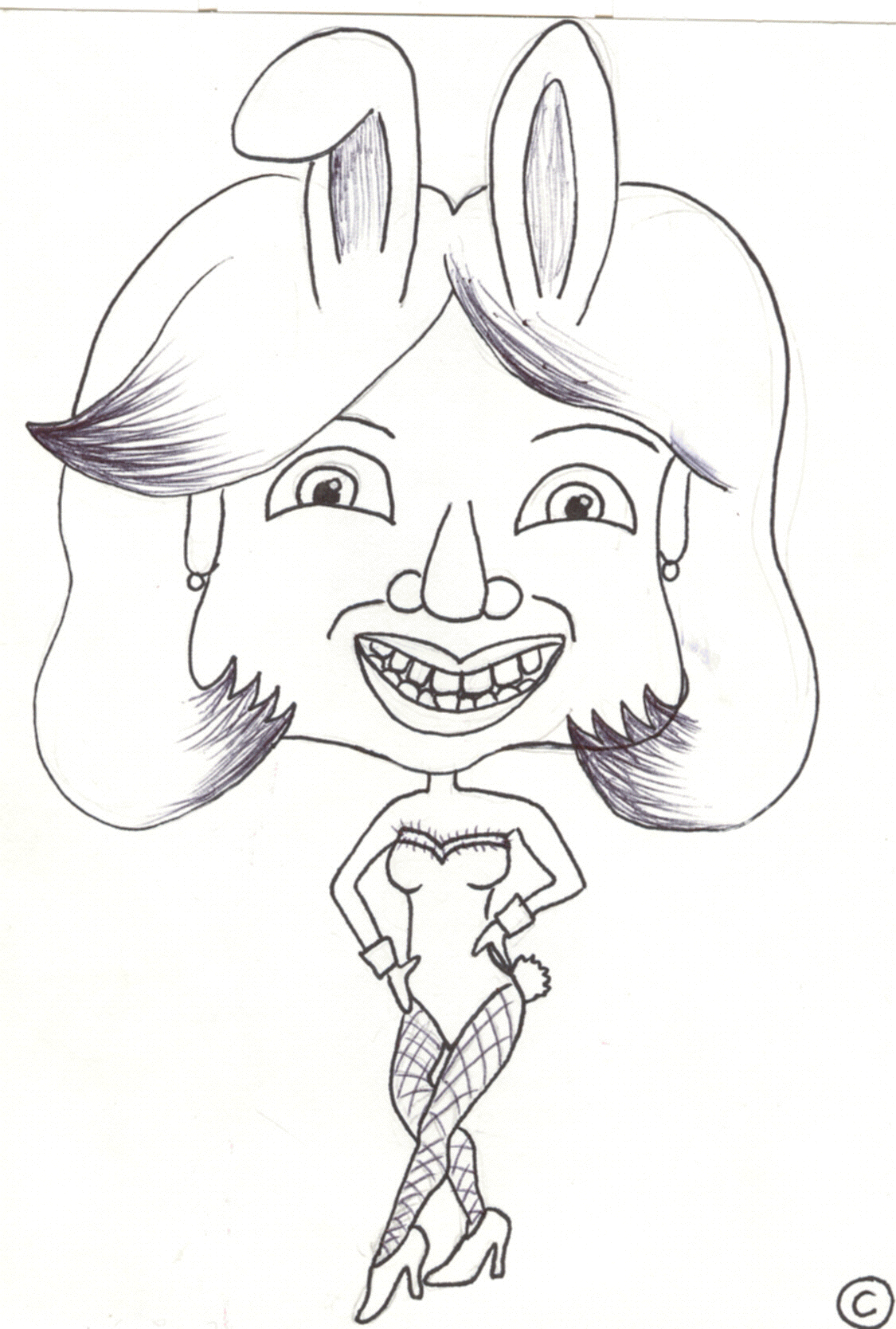 Cartoon of Gloria Steinem by Anneke 2003