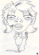 Cartoon of Oprah Winfrey by Anneke 2003