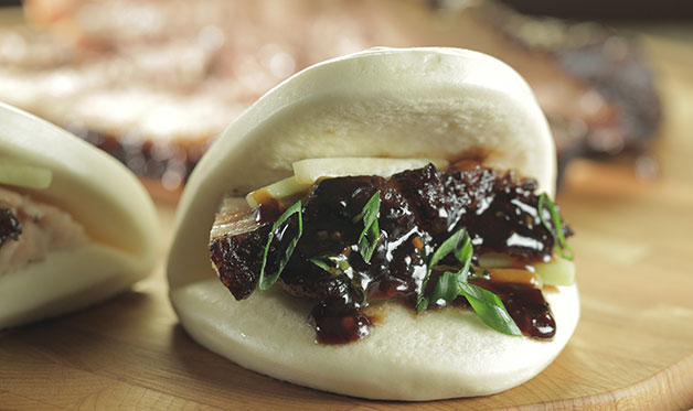 Steamed pork buns.