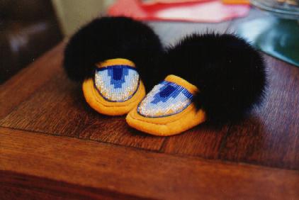 Kids Blue Moccasins