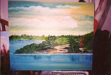 Acrylic on stretched canvas&nbsp; 16"x20"