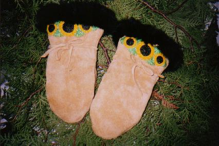 Short Sunflower mitts