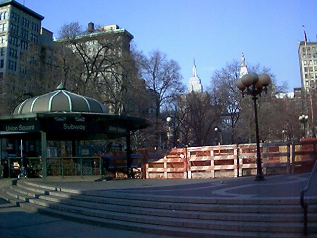 Union Square with Empire State in background...
