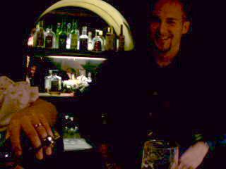 Steve helping in the bar