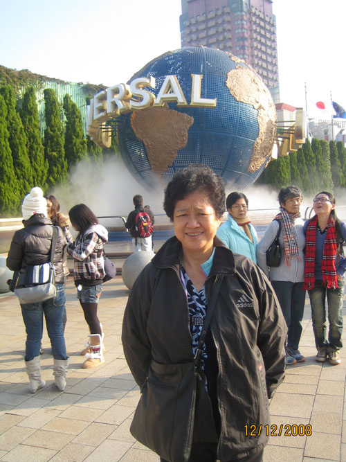 The famous globe of the theme park.
