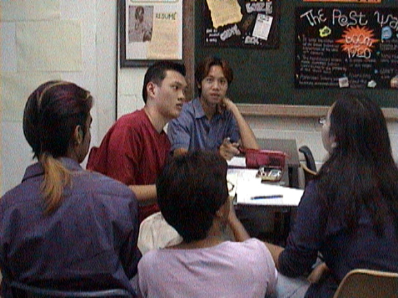 A group discussion (finance department)