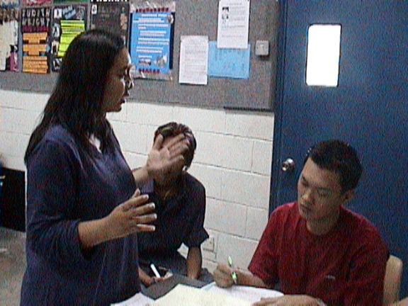 Nazrul was explaining her ideal to the group member.