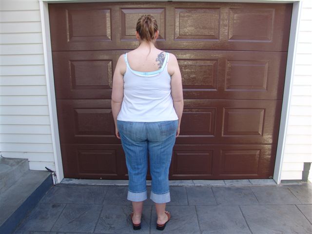 6 wks later - less 6.2kg - arms and shoulders look different