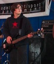 Chris, at their first 'gig'.