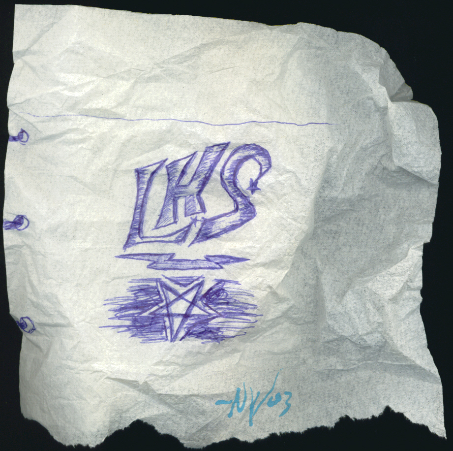 Ahh, the boredom of work... Yes that is a napkin.