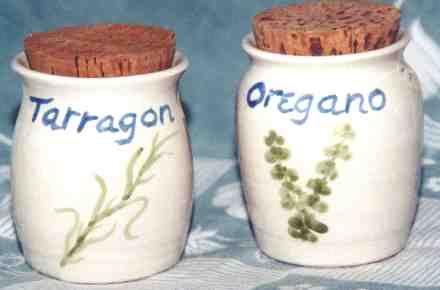 large herb jars