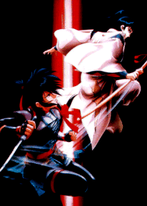 Ayame battling Ranmaru
